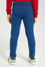 Load image into Gallery viewer, بنطلون جينز أزرق للأولاد الصغار