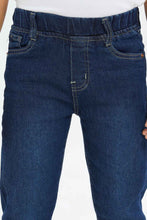 Load image into Gallery viewer, بنطلون جينز باللون الكحلي بخصر مطاطي للأولاد الصغار