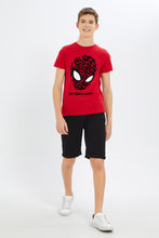 Load image into Gallery viewer, شورت بخصر مطاطي باللون الأسود للأولاد الكبار