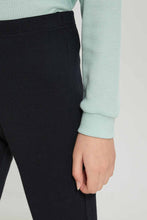 Load image into Gallery viewer, ليغينغ سادة باللون الأسود للبنات الكبار