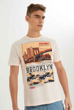 Load image into Gallery viewer, تيشيرت مطبوع باللون البرتقالي للرجال