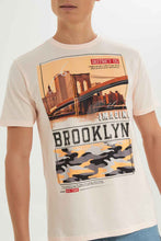 Load image into Gallery viewer, تيشيرت مطبوع باللون البرتقالي للرجال