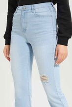 Load image into Gallery viewer, بنطلون جينز باللون الأزرق للنساء