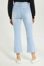 Load image into Gallery viewer, بنطلون جينز باللون الأزرق للنساء