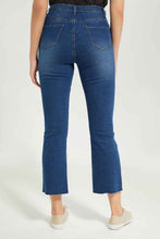 Load image into Gallery viewer, بنطلون جينز باللون الكحلي للنساء