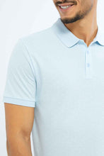 Load image into Gallery viewer, تيشيرت بولو منقط باللون الأزرق للرجال