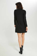 Load image into Gallery viewer, فستان نسائي أسود مضلع