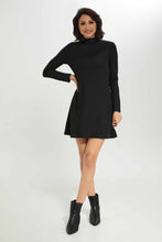 Load image into Gallery viewer, فستان نسائي أسود مضلع