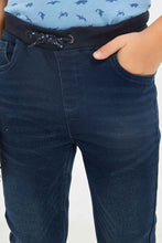 Load image into Gallery viewer, بنطال جينز للأولاد باللون الكحلي