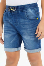 Load image into Gallery viewer, شورت جينز باللون الأزرق للأولاد الصغار