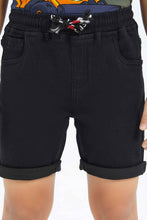 Load image into Gallery viewer, شورت جينز باللون الأسود للأولاد الصغار
