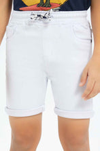 Load image into Gallery viewer, شورت جينز باللون البيج للأولاد الصغار