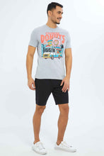 Load image into Gallery viewer, تيشيرت بطبعة باللون الرمادي للرجال