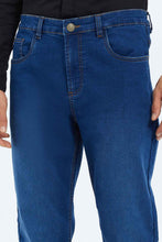 Load image into Gallery viewer, بنطلون جينز أزرق بخمسة جيوب بقصّة واسعة