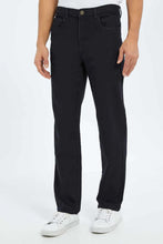 Load image into Gallery viewer, بنطلون جينز باللون الأسود للرجال