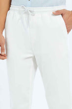 Load image into Gallery viewer, بنطلون أبيض بخصر مطاطي للرجال