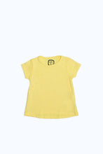 Load image into Gallery viewer, تيشيرت سادة باللون الأصفر للبنات الرضّع