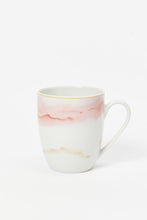 Load image into Gallery viewer, طقم عشاء مطبوع باللون الوردي والأبيض (16قطعة)