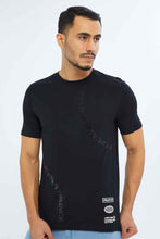 Load image into Gallery viewer, تيشيرت أسود بطبعة للرجال