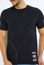 Load image into Gallery viewer, تيشيرت أسود بطبعة للرجال