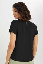 Load image into Gallery viewer, تيشيرت سادة باللون الأسود للنساء