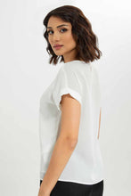 Load image into Gallery viewer, تيشيرت سادة باللون الأبيض للنساء