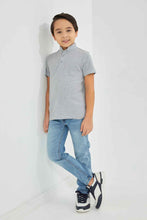 Load image into Gallery viewer, قميص بولو رمادي للأولاد