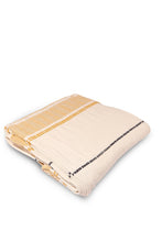 Load image into Gallery viewer, بطانية خفيفة باللون البيج مخططة