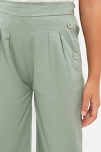 Load image into Gallery viewer, بنطلون واسع باللون الأخضر للبنات الصغار
