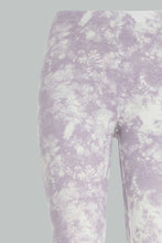 Load image into Gallery viewer, بنطلون ضيق نسائي أبيض ورمادي مطبوع عليه كل انحاء