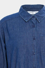 Load image into Gallery viewer, تونك دنيم طويل باللون الكحلي للبنات الكبار