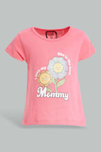 Load image into Gallery viewer, تيشيرت مطبوع وردي للبنات الرضّع