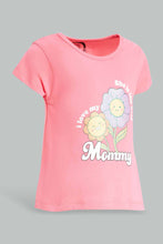 Load image into Gallery viewer, تيشيرت مطبوع وردي للبنات الرضّع