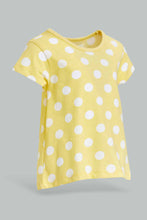 Load image into Gallery viewer, تيشيرت مطبوع أصفر للبنات الرضّع