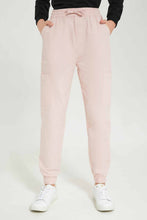 Load image into Gallery viewer, بنطلون سهل الأرتداء باللون الوردي للبنات الكبار