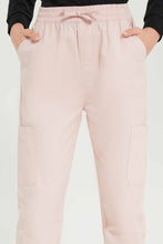 Load image into Gallery viewer, بنطلون سهل الأرتداء باللون الوردي للبنات الكبار