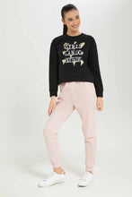 Load image into Gallery viewer, بنطلون سهل الأرتداء باللون الوردي للبنات الكبار