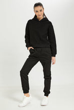 Load image into Gallery viewer, بنطلون سهل الأرتداء باللون الأسود للبنات الكبار