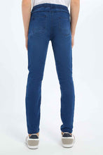 Load image into Gallery viewer, بنطلون جينز باللون الأزرق للأولاد الكبار