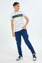 Load image into Gallery viewer, بنطلون جينز جوغر باللون الكحلي للأولاد الكبار