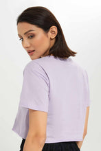 Load image into Gallery viewer, تيشيرت ليلكي قصير للنساء