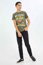 Load image into Gallery viewer, بنطلون جينز جوغر باللون الأسود للأولاد الكبار