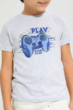 Load image into Gallery viewer, طقم تيشيرت بطبعة فيديو جيم بألوان متنوعة للأولاد الصغار (3 قطع)