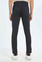 Load image into Gallery viewer, بنطلون جينزرمادي داكن للأولاد الكبار