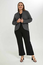 Load image into Gallery viewer, جاكيت طويل باللون الرمادي للنساء