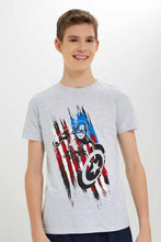 Load image into Gallery viewer, طقم بيجامة مطبوع باللون الأبيض و الكحلي للأولاد الكبار