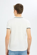 Load image into Gallery viewer, تيشيرت بولو باللون الأبيض للأولاد الكبار