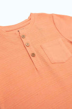 Load image into Gallery viewer, تيشيرت هينلي باللون البرتقالي للأولاد الرضَع