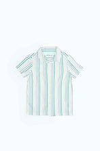 Load image into Gallery viewer, قميص مخطط باللون الأبيض والأزرق للأولاد الرضّع