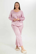 Load image into Gallery viewer, بلوزة ستان باللون البنفسجي للنساء